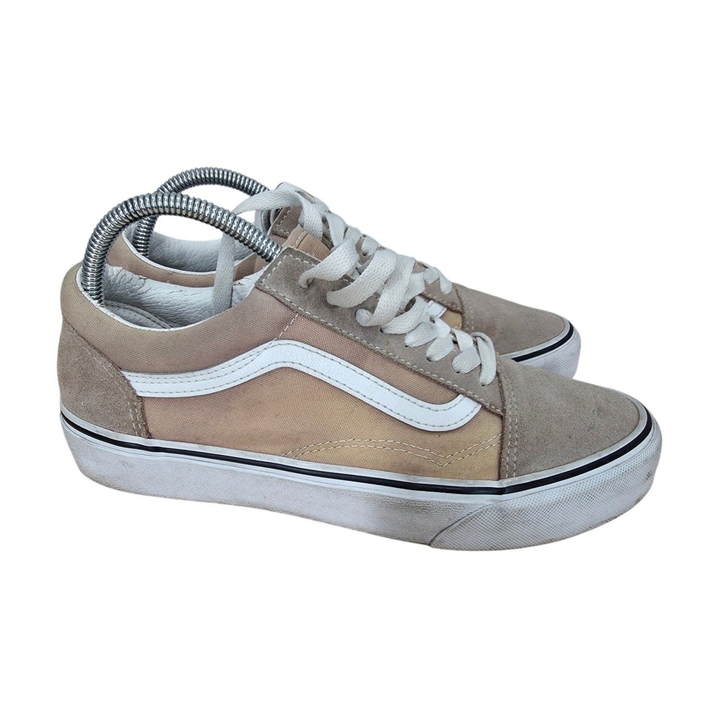 Vans Old Skool Sneakers Mens 7.5 Brown Canvas Low Top Casual Skate SK8 Shoes